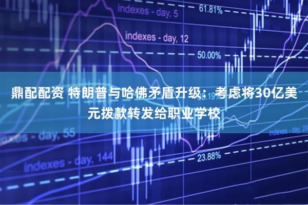 鼎配配资 特朗普与哈佛矛盾升级：考虑将30亿美元拨款转发给职业学校