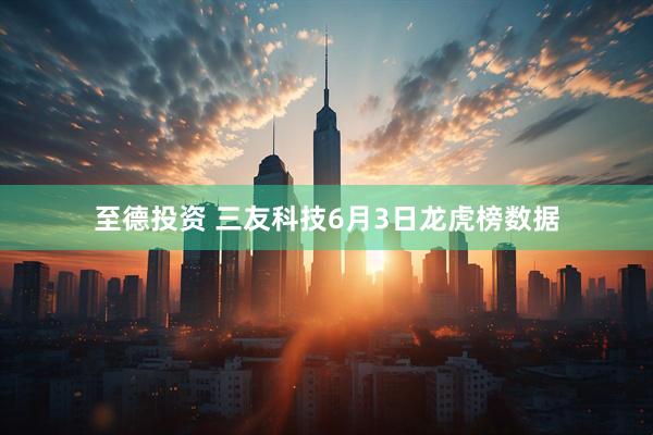 至德投资 三友科技6月3日龙虎榜数据