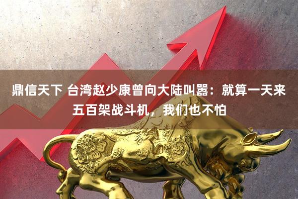 鼎信天下 台湾赵少康曾向大陆叫嚣：就算一天来五百架战斗机，我们也不怕